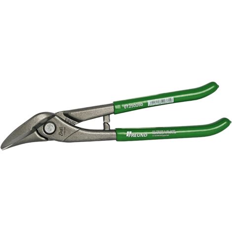 Cisailles en fer-blanc à lames courbes Freund 260 mm Droitier