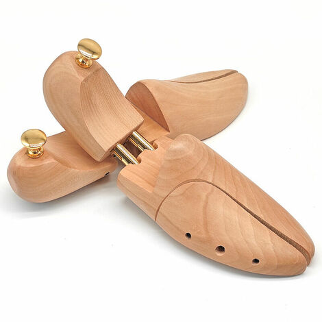 logei® 1 paire Arbres de Chaussures en Bois avec ressort de haute qualité Embauchoirs Brancard Dimension 45-46 