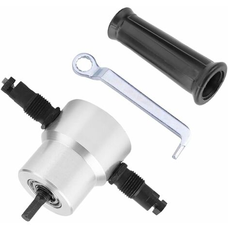 Cisea Grignoteur de métal Grignoteur de métal - Outil de coupe portable pour grignoteuse électrique à double tête de coupeur de tôle