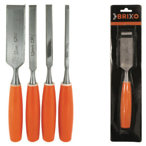 Ciseau à bois Brixo 32 mm – manche en polypropylène – lame en acier Chrome-Vanadium