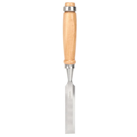 Ciseau à bois plat manche en bois accessoire de menuiserie portable fournitures industrielles Cr V 18mm