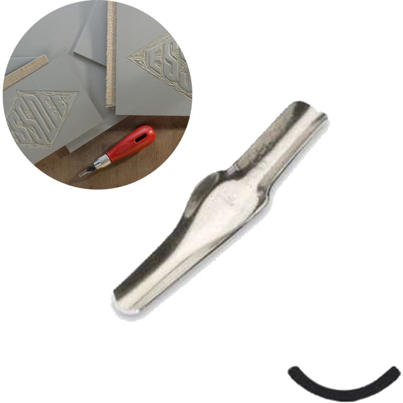 Ciseau à linogravure 1pc Essdee pour impression en relief linoléum lame en acier n°6