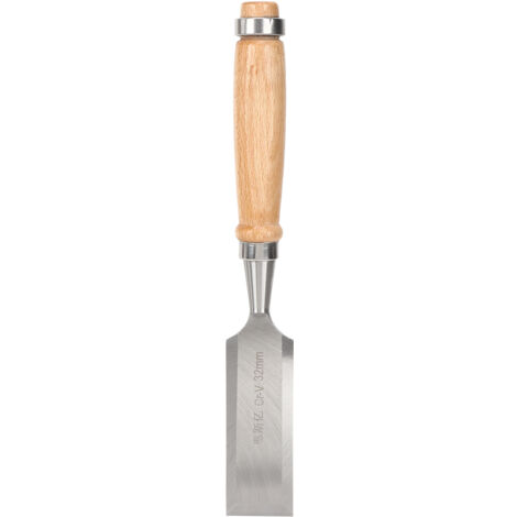 Ciseau plat outils de menuiserie manche en bois coupe accessoire industriel Durable Cr V 32mm