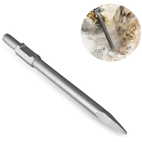 Ciseau pointu 380x30 mm – Manche hexagonal SDS 30 mm – Acier chromé 40CR pour béton armé – Précision accrue et durabilité