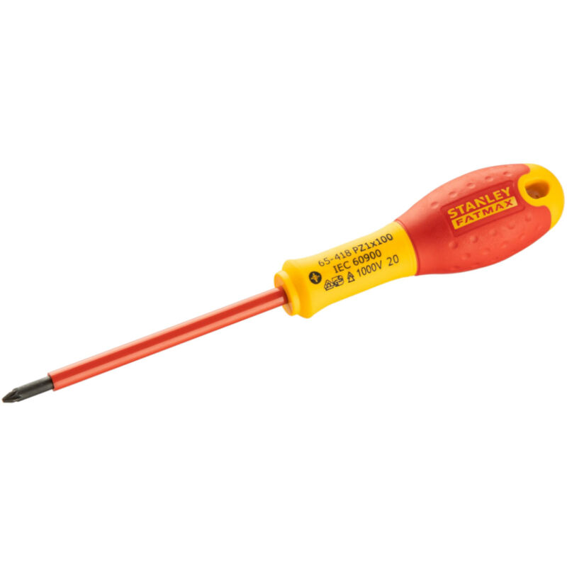 Stanley Tournevis électrique isolé 1000V Fatmax - Embout plat - Jaune - vue 8