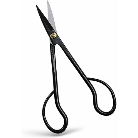 Ciseaux à bonsaï fabriqués au Japon 180 mm (7 pouces), outils de jardin à bonsaï japonais, sécateurs - long manche noir