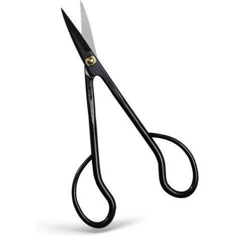 Ciseaux à bonsaï fabriqués au Japon, 180 mm (7 pouces), outils de jardinage japonais pour bonsaï, sécateur - long manche noir-AquaForge