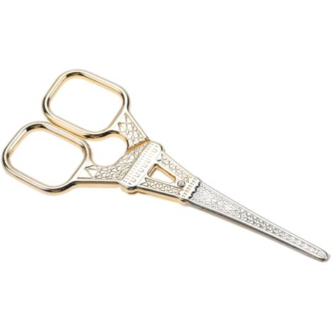 Ciseaux à Couture Vintage - Ciseaux à Ongles et Tissu Antiques pour Projets DIY - Finition Dorée