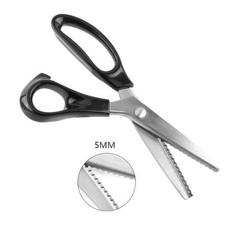 Ciseaux à cranter décoratifs pour tissu, bords triangulaires 3, 5, 7 mm