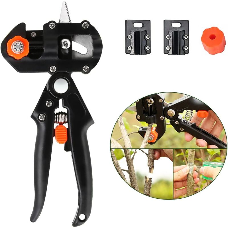 Linghhang - Ciseaux à Greffer, Jardinage Ciseaux à Greffer, Sécateur à Greffer, Ciseaux de Greffage 2 en 1, Pince a Greffer Arbres, Outils de Greffe
