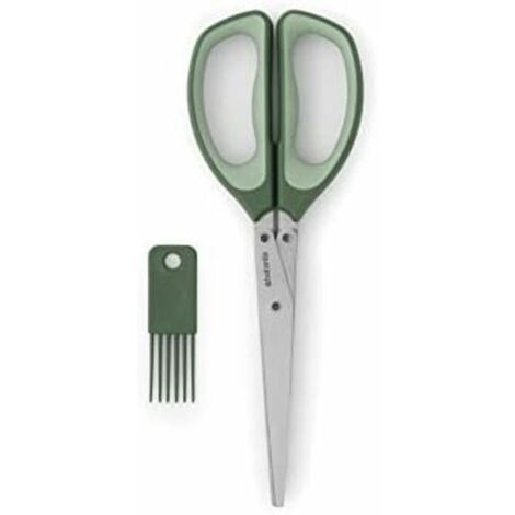 Ciseaux à herbes Brabantia Tasty+ + peigne vert sapin