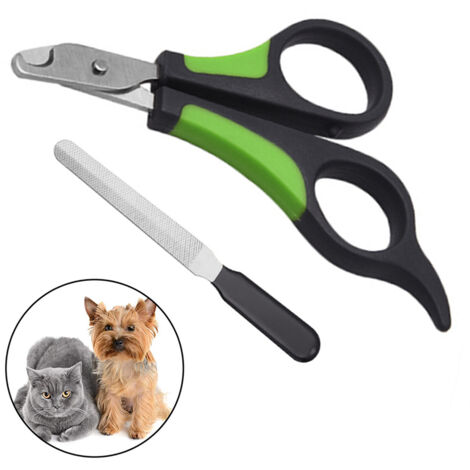 Ciseaux À Ongles Pour Animaux - Acier Inoxydable - Pour Chats Chiens Lapins Et Petits Animaux - Poignées Ergonomiques Avec Garde De Sécurité - 1 Pièce