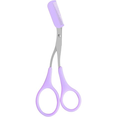 Ciseaux à sourcils avec peigne pour épilation professionnelle unisexe