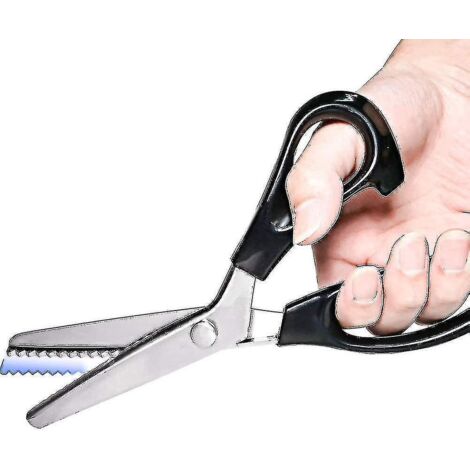 Ciseaux à tissu, ciseaux zigzag, ciseaux de tailleur professionnels, ciseaux cranteurs pour tissus à coudre au mètre, ciseaux zigzag en acier inoxydable.