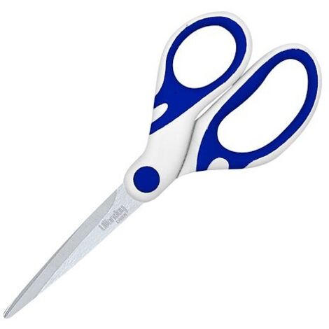 Ciseaux Candy Wonday droitiers bout pointus 17 cm bicolores - bleu