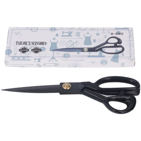 Ciseaux Couture 10 Pouces Acier Manganèse Ergonomique Manche Courbé Professionnel Tissu