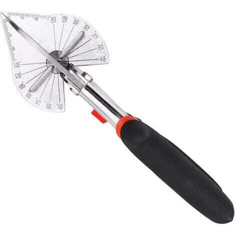 Ciseaux d'angle, Ciseaux à Onglets, Cisailles d'angle, Ciseaux De Coupe à Angle RéGlable De 45 à 135 DegréS pour Couper Le Plastique PVC, Le LièGe, Les Bandes De