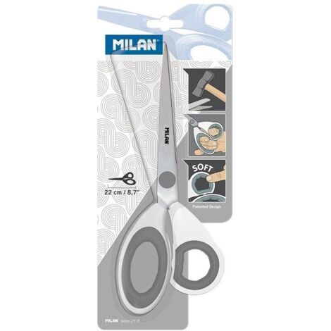 Ciseaux de bureau 22 cm blancs MILAN