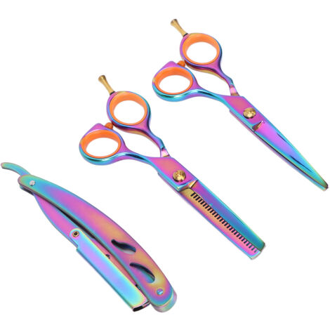 Ciseaux de Coiffure Pro en Acier Inoxydable avec Pochette de Protection pour Salon et Coiffeur à Domicile