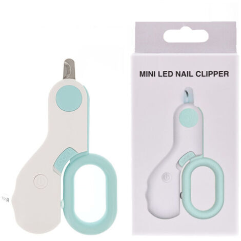 Ciseaux de coupe-ongles professionnel pour chien et chat avec lumière LED Ciseaux à ongles pour animaux de compagnie pour chats Toilettage Griffe Ciseaux Produits pour animaux de compagnie Bleu