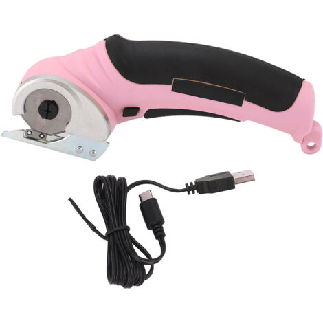 Ciseaux de Couture, Ciseaux électriques sans Fil à Large Application en Acier Inoxydable PA, Rechargeables à Haute efficacité pour le Matériel (PINK)