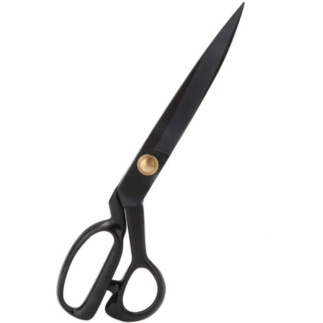 Ciseaux de Couture en Acier Noir Rétro pour Cuir et Tissus - Accessoires de Qualité Supérieure (HC-11in)