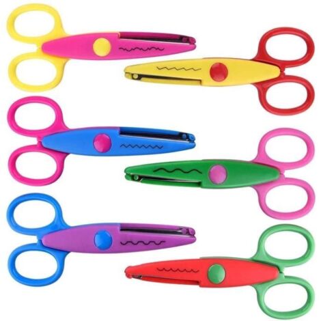Ciseaux de Couture - Non spécifié - 6Pcs - Lames en acier inoxydable - Poignées en plastique - Colorés