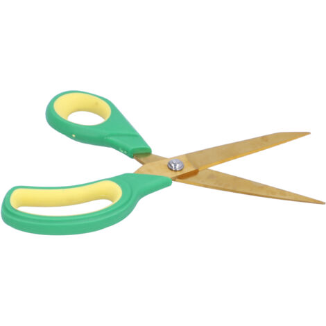 Ciseaux de Couture Professionnels à Manches Jaune et Vert - Pour Tissu et Coupe Précise