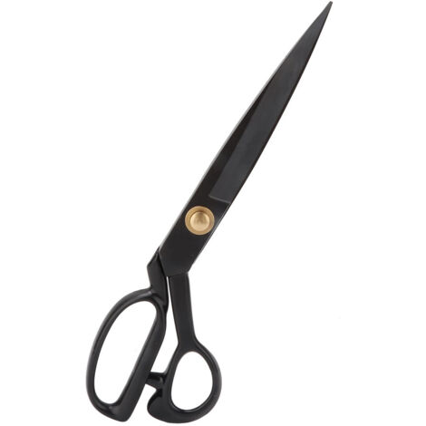 Ciseaux de couture rétro en acier noir pour cuir et tissu, accessoires de qualité pour tailleur (HC-12 pouces)