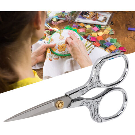 Ciseaux de Couture Vintage en Argent pour Broderie et Créations Artisanales