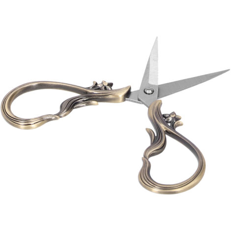 Ciseaux de Couture Vintage en Bronze pour Broderie et Travaux Manuels - Acier Inoxydable