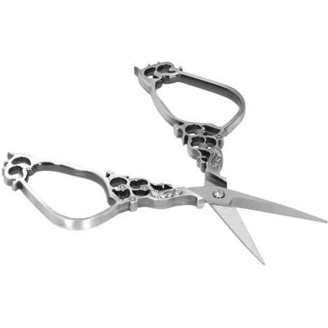 Ciseaux de Couture Vintage pour Broderie DIY - Ciseaux à Broder Artisanaux en Argent pour Travaux d'Aiguille