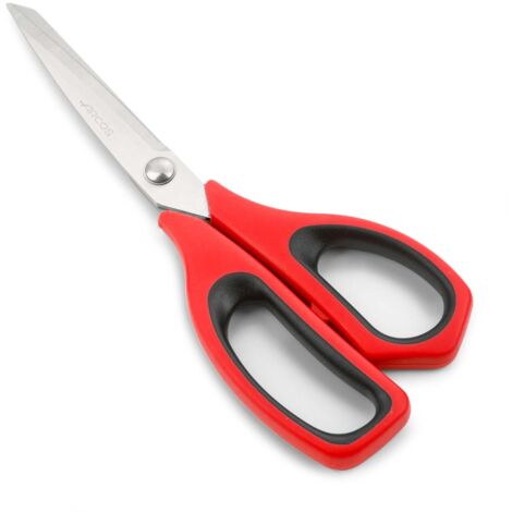 Ciseaux de cuisine Arcos 185722 en acier inoxydable et mango Polypropylène + 240 mm élastomère rouge sous blister.