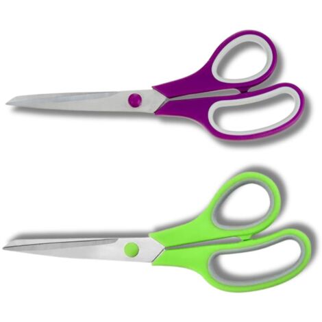 Ciseaux de Cuisine Multiusage en Acier Inoxydable avec Poignées Souples - Lot de 2
