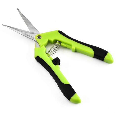 Ciseaux de jardin multifonctionnels à tête droite, sécateurs de jardin, cisailles antidérapantes pour branches et fleurs, facilitant la taille - Vert-AquaForge