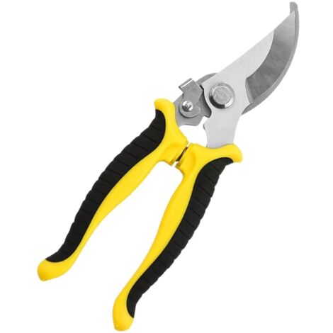 Ciseaux de jardin Professionnel Sharp Bypass Sécateur Coupe-arbres Sécateur Tondeuse à main pour ciseaux à bec de jardin, Jaune