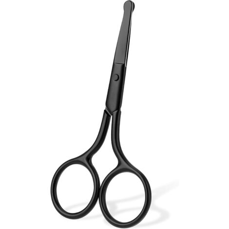 Ciseaux de Pro Pour Épilation Sourcils, Moustache et Poils Nez - Tête Ronde Sécurisée Hommes Femmes