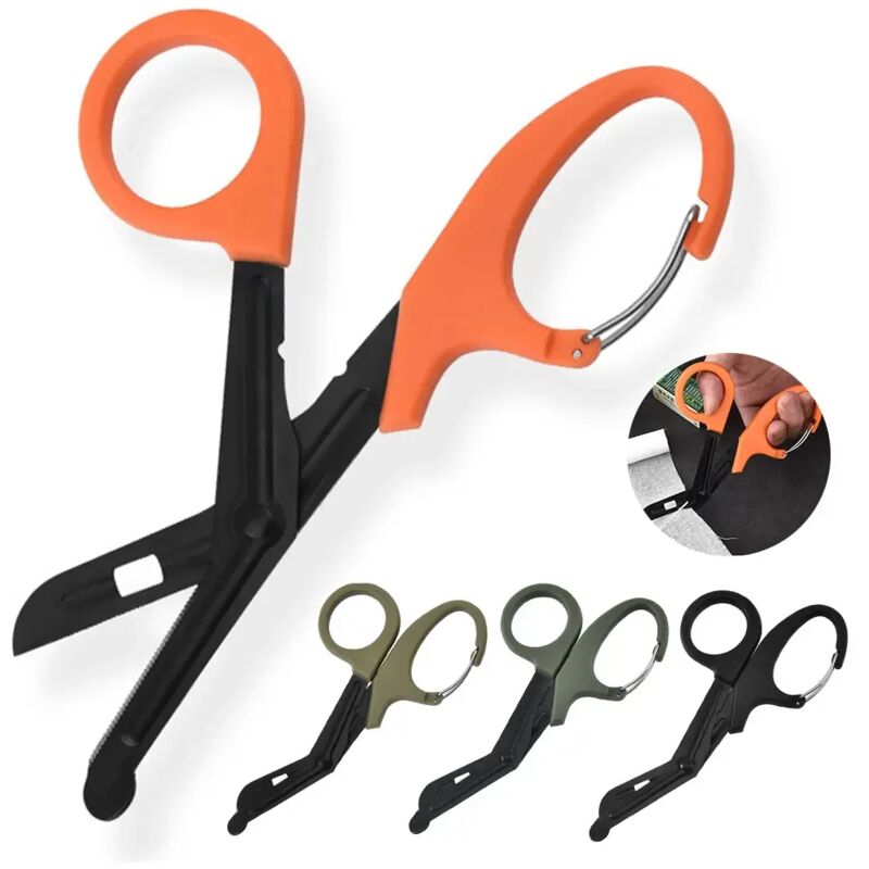 Ciseaux de secours médicaux, gaze traumatologique, ciseaux de premiers secours d'urgence, pour soins infirmiers en extérieur, camping, randonnée,