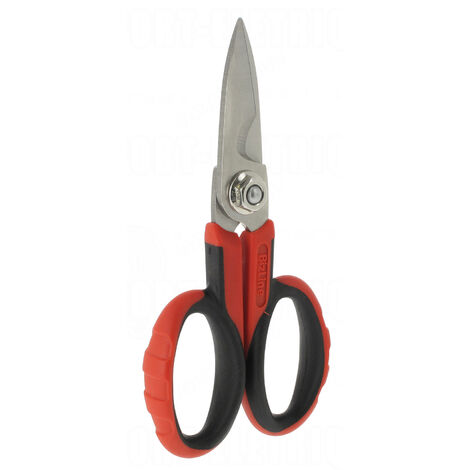 Ciseaux électricien Ultima pour câbles jusqu'à 50 mm² – Lame crantée inox au carbone – Manche bi-matière – 790042 – Bizline