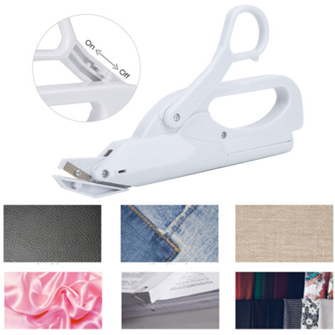 Ciseaux électriques pour tissu et couture - Coupeur de vêtements automatique blanc