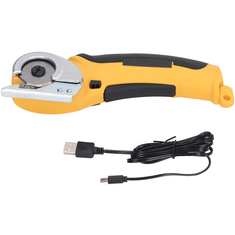 Eosnow Ciseaux électriques sans fil, poignée en ABS, lame en acier inoxydable, ciseaux artisanaux électriques portatifs pour le tissu