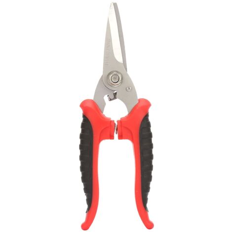 Ciseaux Multifonctionnels, Ciseaux d'Électricien de Jardin Outil de Coupe de Tôle d'Acier 3cr13 avec La Lame de Dent de Scie