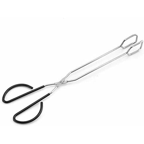 Ciseaux, pince à grill, acier inoxydable, multifonctionnel, pince de cuisson, robuste, avec manche, pince de cuisine, pince à grill, pince fine, 40,5 x 11 cm