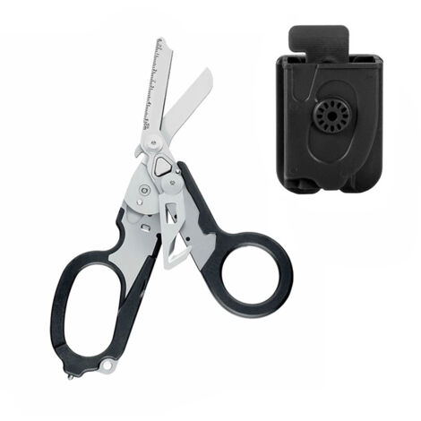 Ciseaux pliants tactiques d'extérieur – Ciseaux Raptor – Ciseaux multifonctions de premiers secours – Pince pliante tactique – Étui K