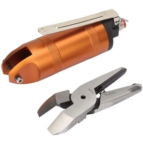 Ciseaux Pneumatiques HS30, Pinces Coupantes Pneumatiques Outil de Pince à Ciseaux Pneumatique pour Le Plastique Mou ou Dur 10mm/6.5mm(HS30-F9P)