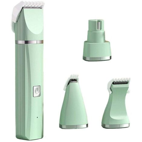 Ciseaux pour animaux, lames en céramique, silencieux, tondeuse sans fil, vert
