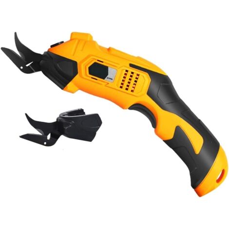 Ciseaux sans Fil Électrique avec Indicateur De Puissance, Cisailles De Tissu De Tissu Rechargeable Léger avec Batterie De 2000mAh, 2 Lames De Coupe, for Couper Le Tissu/Tapis/Éponge