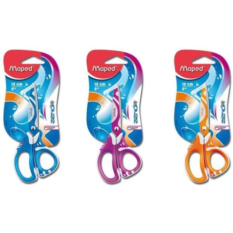 Ciseaux scolaires - MAPED - Zenoa fit - 13cm - Bi-matière - Lames en acier inoxydable