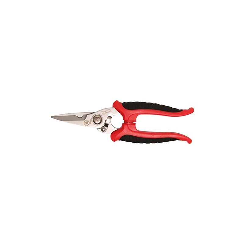 Bgs Technic - kraftmann 50620 ciseaux universels en acier inoxydable, argent/rouge/noir, 180 mm