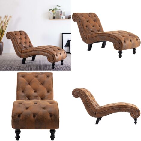 Cislonga Marrone in Similpelle Scamosciata - Poltrona - Similpelle
